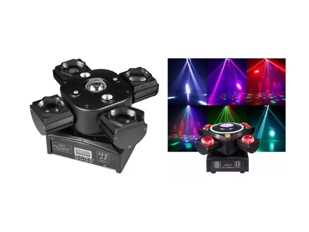 &uu PROYECTOR LASER AUDIORITMICO CABEZA GIRATORIA LED-XJH04